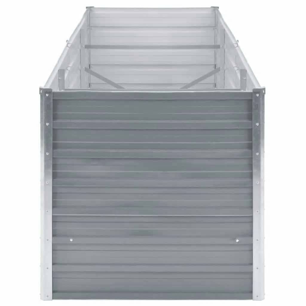 ComfortXL - Carré potager surélevé Acier galvanisé jardin terrasse Gris 240x80x77cm – ComfortXL Outdoor Living - Image 4