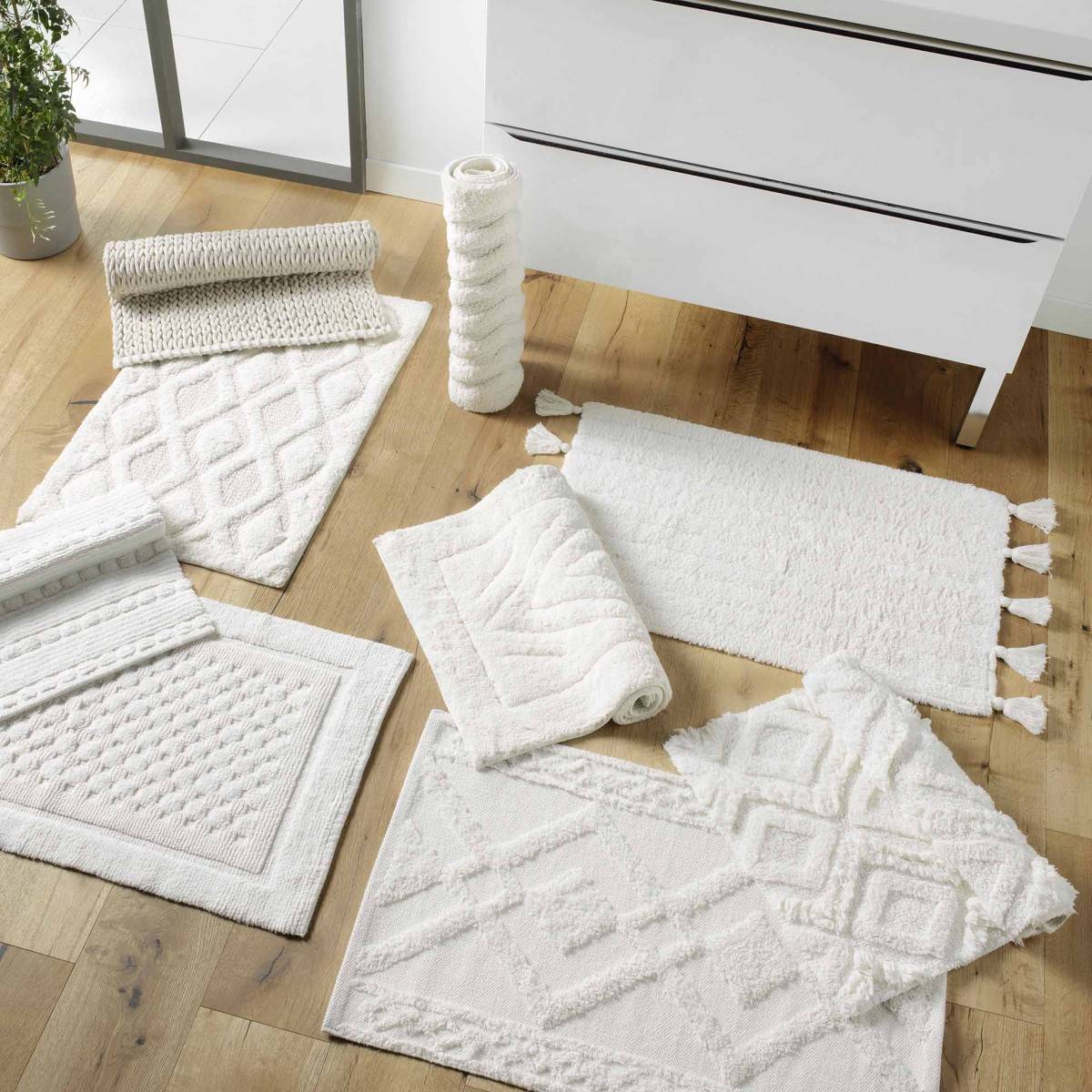 Tapis de Bain Relief "Isalis" 50x80cm Beige - Image 4