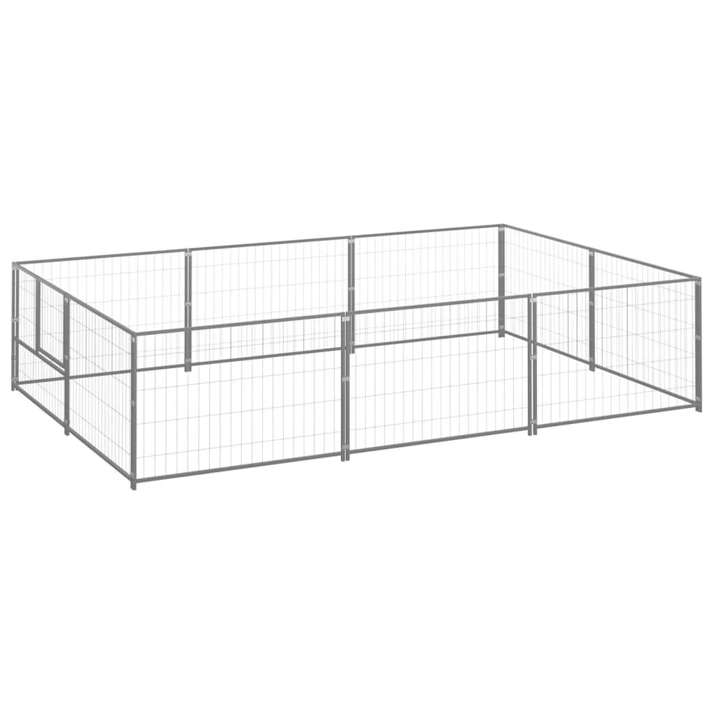 Vidaxl - Chenil Argenté 6 m² Acier vidaXL 3082119 - Image 2