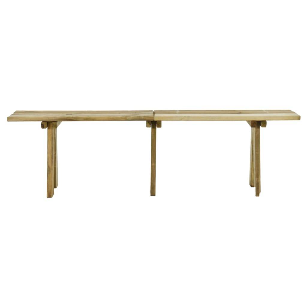 Helloshop26 - Banc de jardin meuble de patio d'extérieur terrasse 160 x 38 x 45 cm bois de pin massif imprégné - Image 2