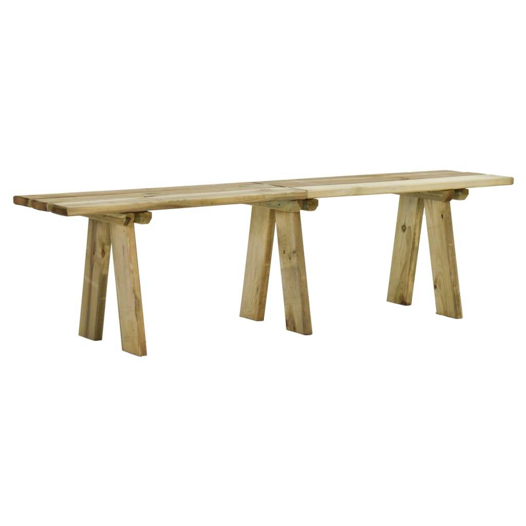Helloshop26 - Banc de jardin meuble de patio d'extérieur terrasse 160 x 38 x 45 cm bois de pin massif imprégné - Image 1