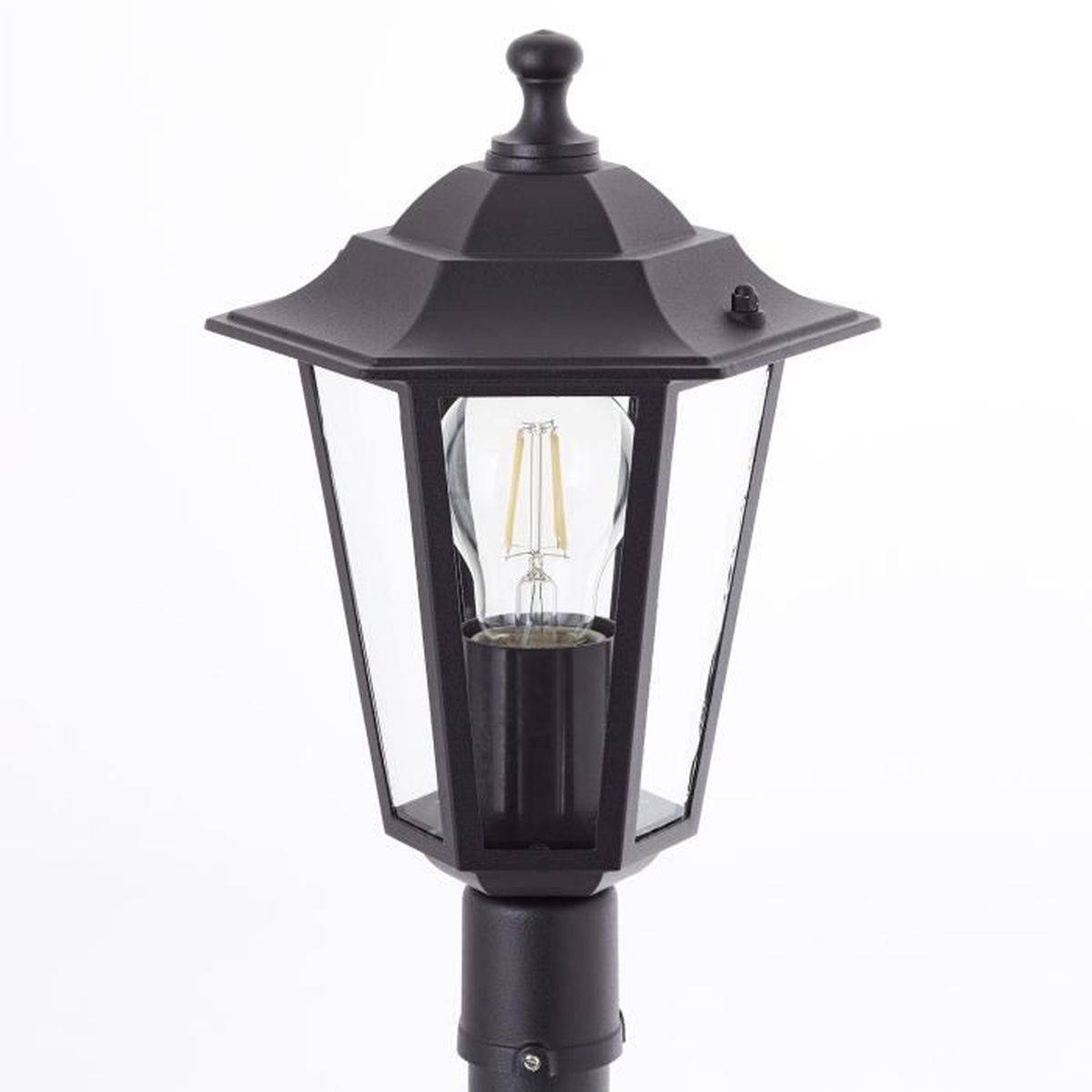 Brilliant - Potelet extérieur en métal et verre noir hauteur 1 m, E27 60 W IP44 - BRILLIANT - Image 8