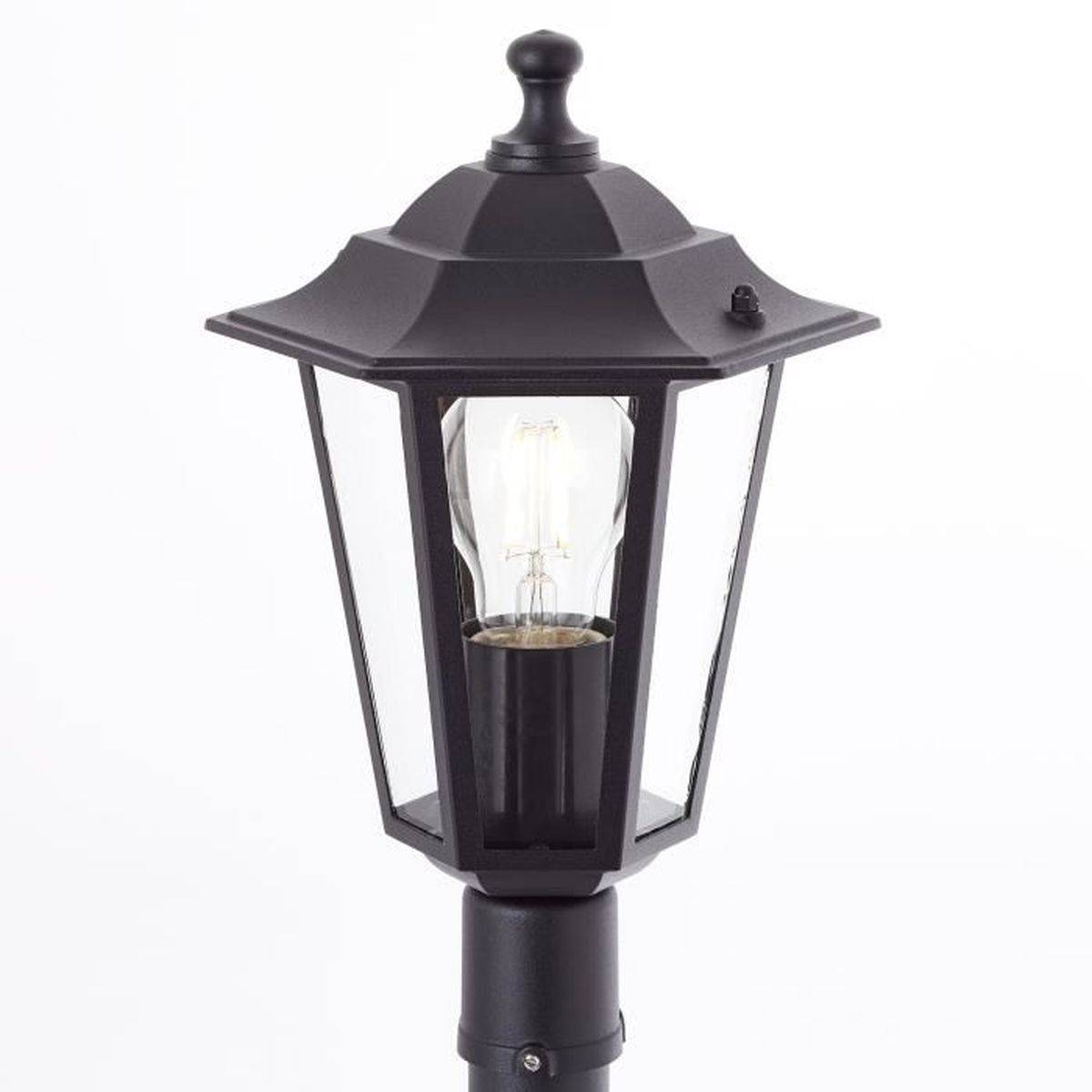 Brilliant - Potelet extérieur en métal et verre noir hauteur 1 m, E27 60 W IP44 - BRILLIANT - Image 7