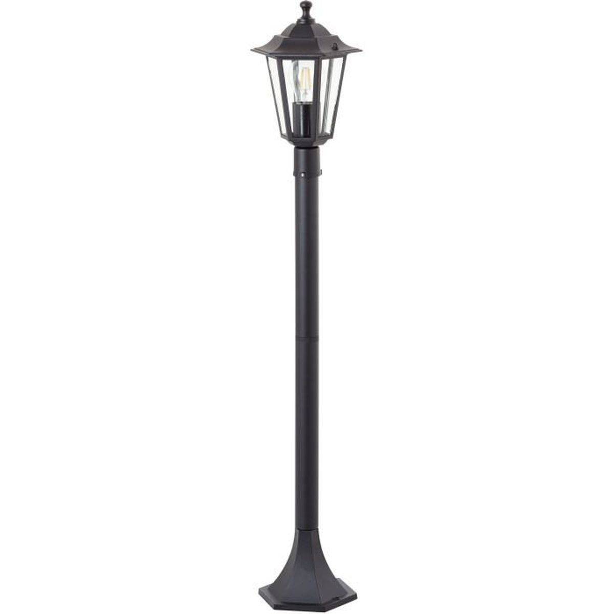 Brilliant - Potelet extérieur en métal et verre noir hauteur 1 m, E27 60 W IP44 - BRILLIANT - Image 6