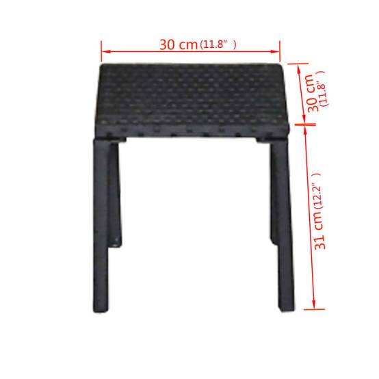 Lot 2 Lits de Soleil Rotin Table Carrée Noir – ComfortXL Outdoor Living - Image 7