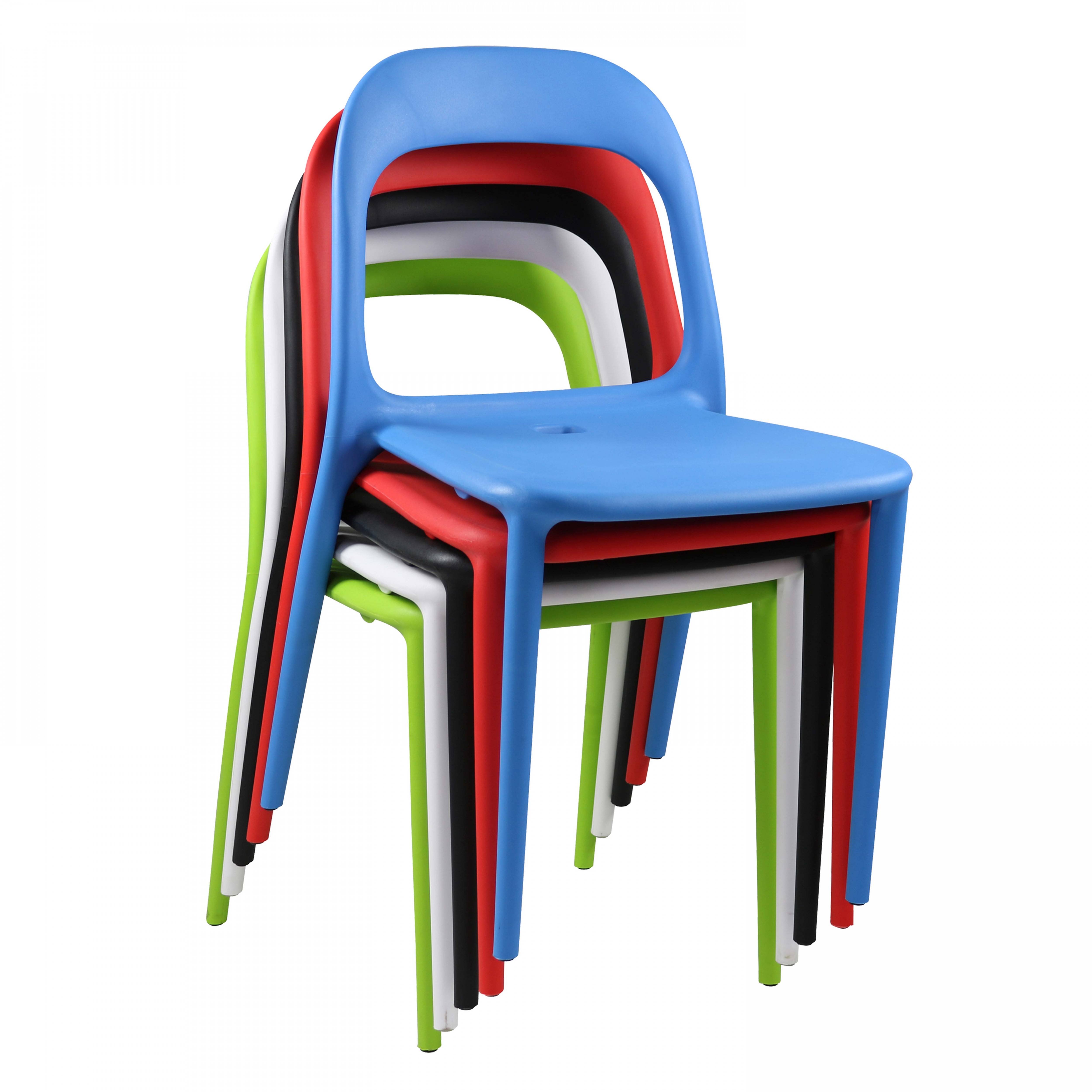 Oviala - Chaise en plastique de jardin rouge Milan - Oviala - Image 2