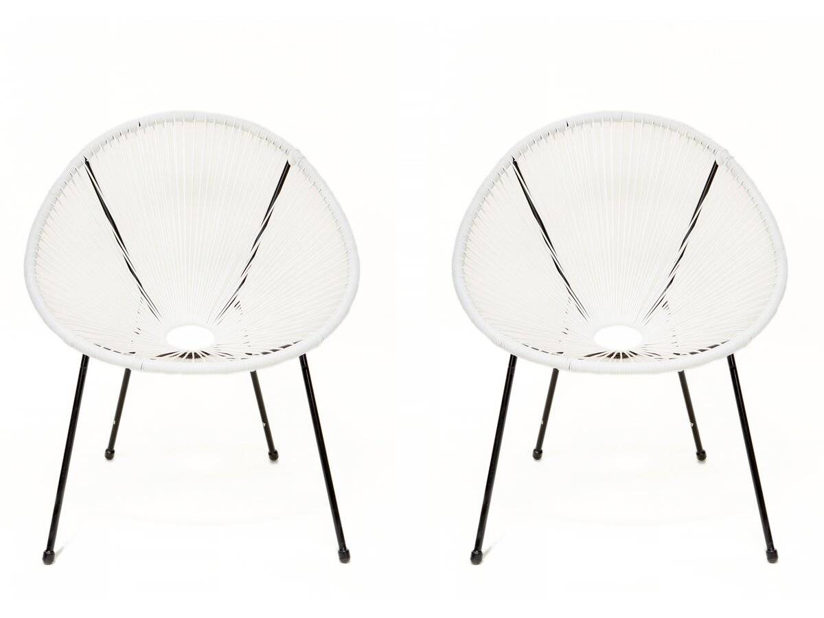 Lot De 2 Fauteuils De Jardin "ania" - Blanc -habitat Et Jardin - Image 1