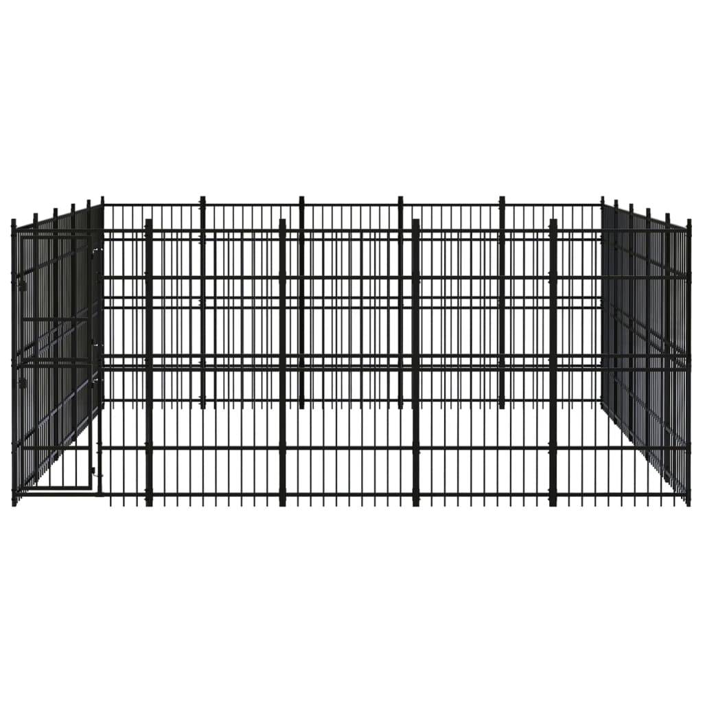 Vidaxl - Chenil d'extérieur pour chiens Acier 23,04 m² vidaXL 3097989 - Image 2