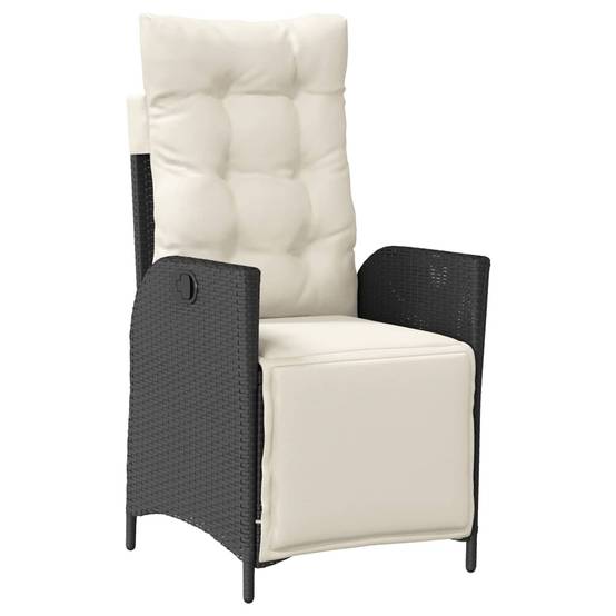 ComfortXL - Fauteuil Relax de Jardin Résine Tressée avec Repose-pieds Intégré et Coussin Noir – ComfortXL Outdoor Living - Image 2
