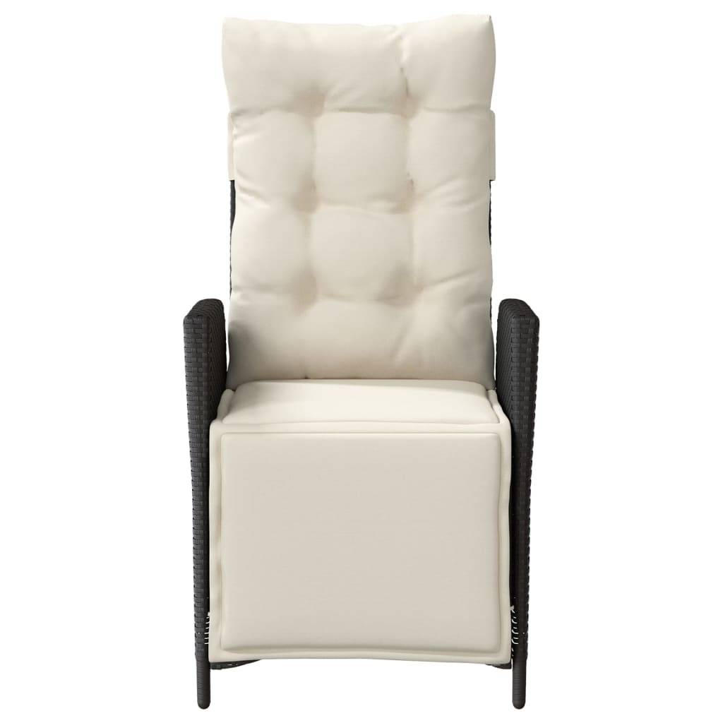 ComfortXL - Fauteuil Relax de Jardin Résine Tressée avec Repose-pieds Intégré et Coussin Noir – ComfortXL Outdoor Living - Image 4