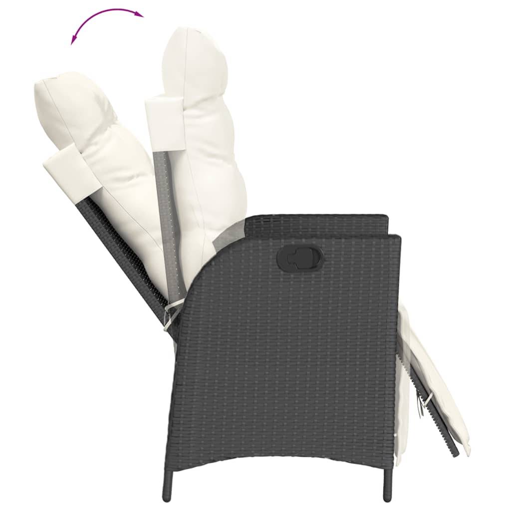 ComfortXL - Fauteuil Relax de Jardin Résine Tressée avec Repose-pieds Intégré et Coussin Noir – ComfortXL Outdoor Living - Image 7