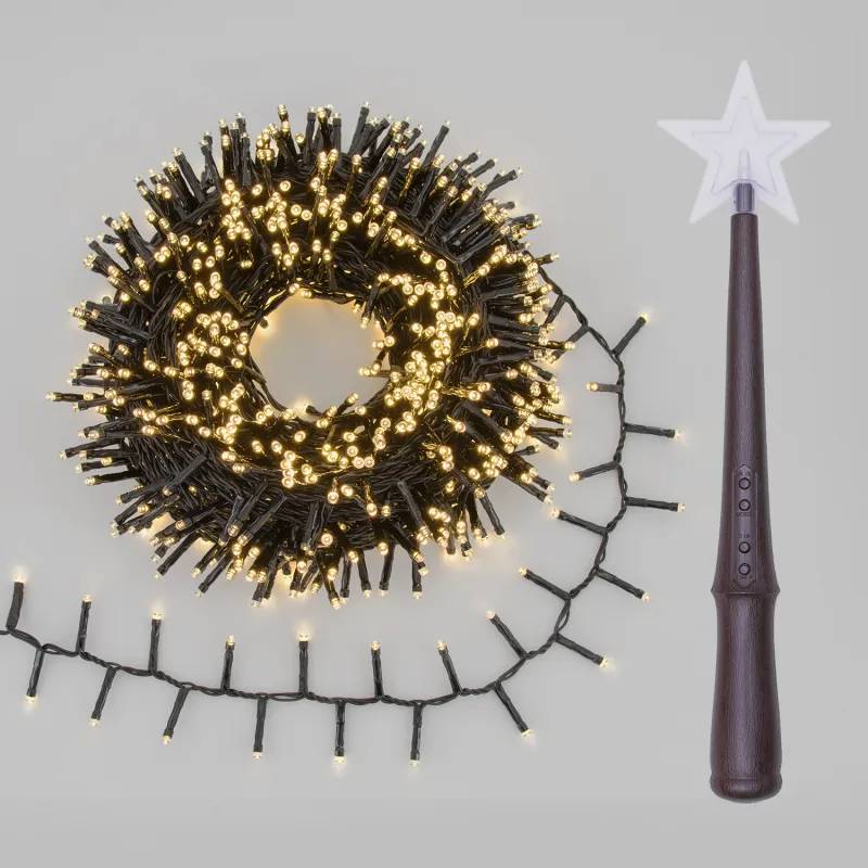Lotti - Guirlande BOA MiniCluster Magic Wand 1000 LED 20m Blanc Chaud Télécommande Étoile IP44 Lotti - Image 1