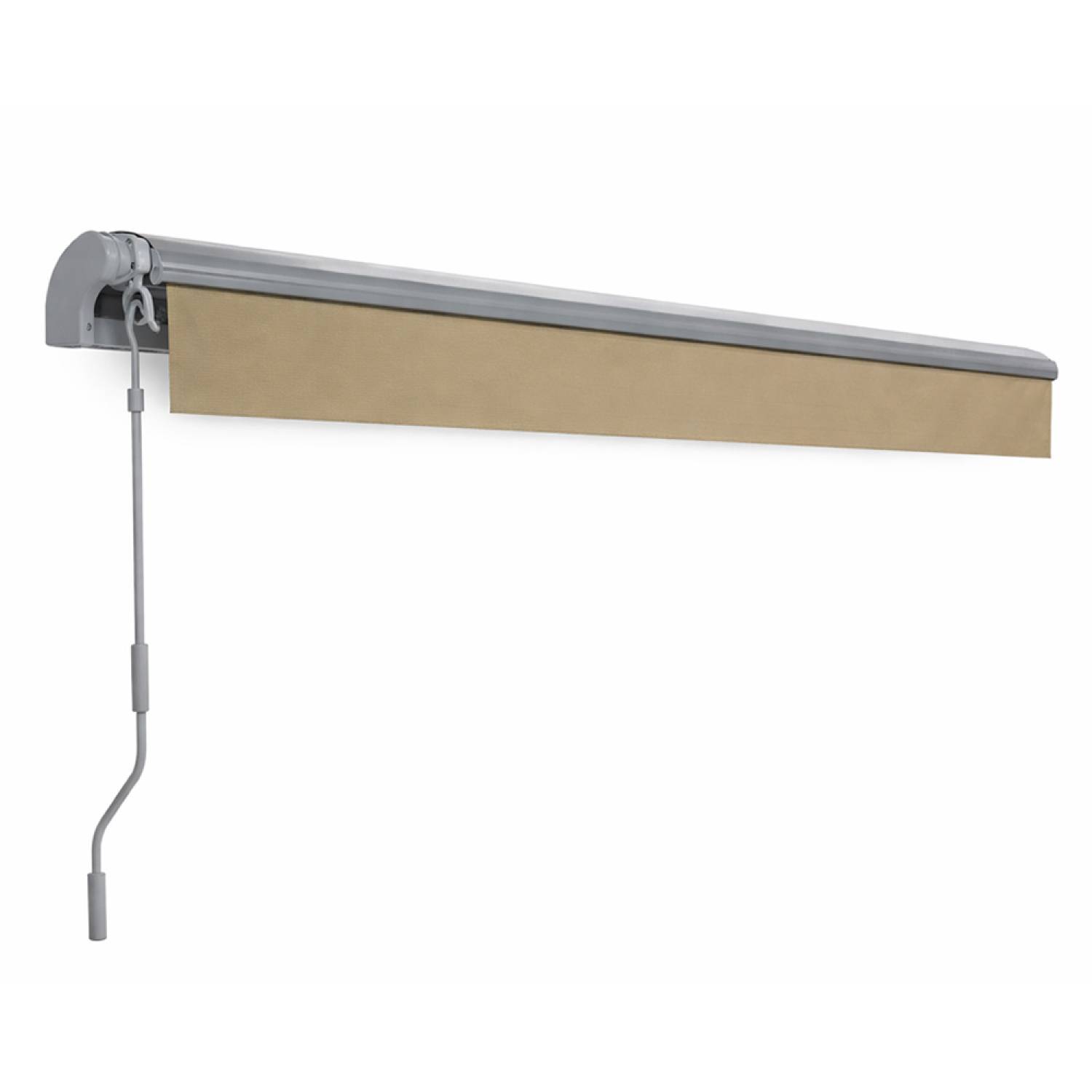 Store banne manuel 3,95 x 3 m en aluminium avec toile taupe ADRO - Image 5