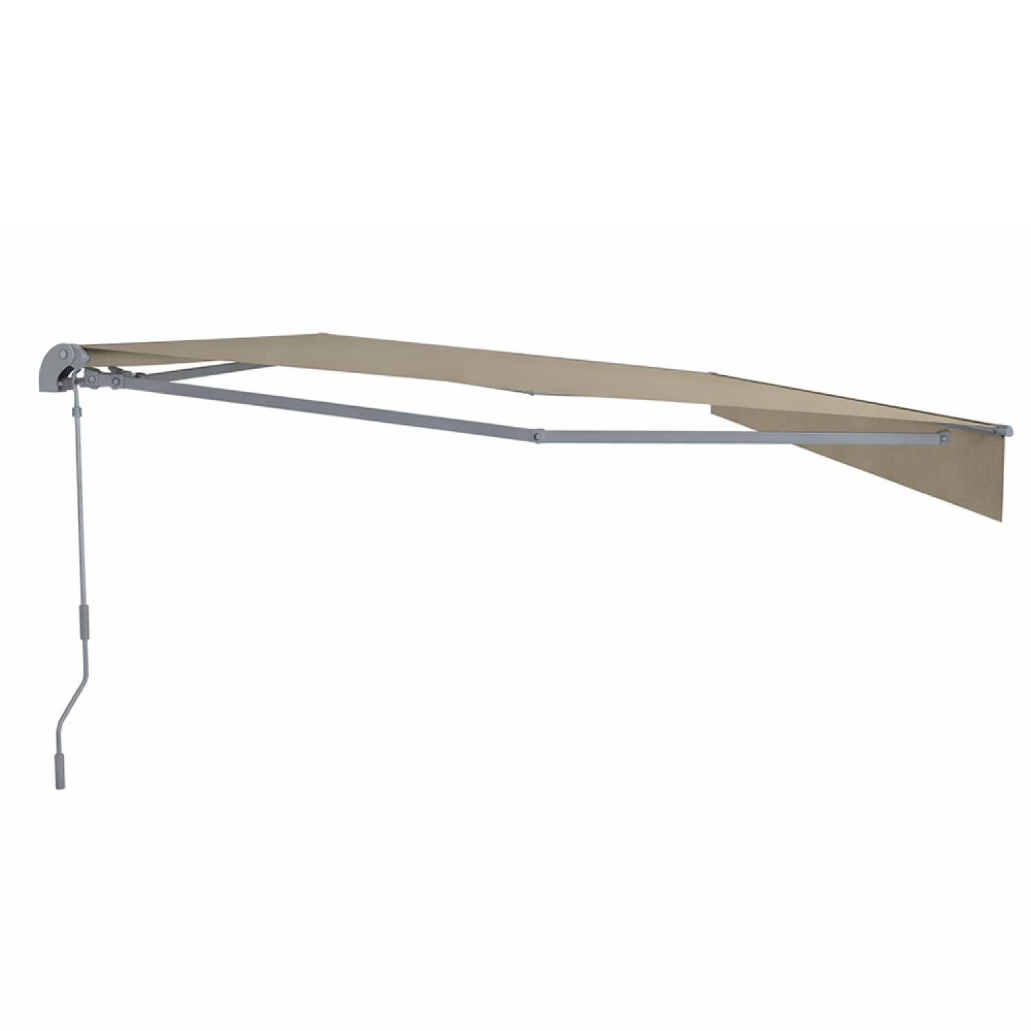 Store banne manuel 3,95 x 3 m en aluminium avec toile taupe ADRO - Image 6