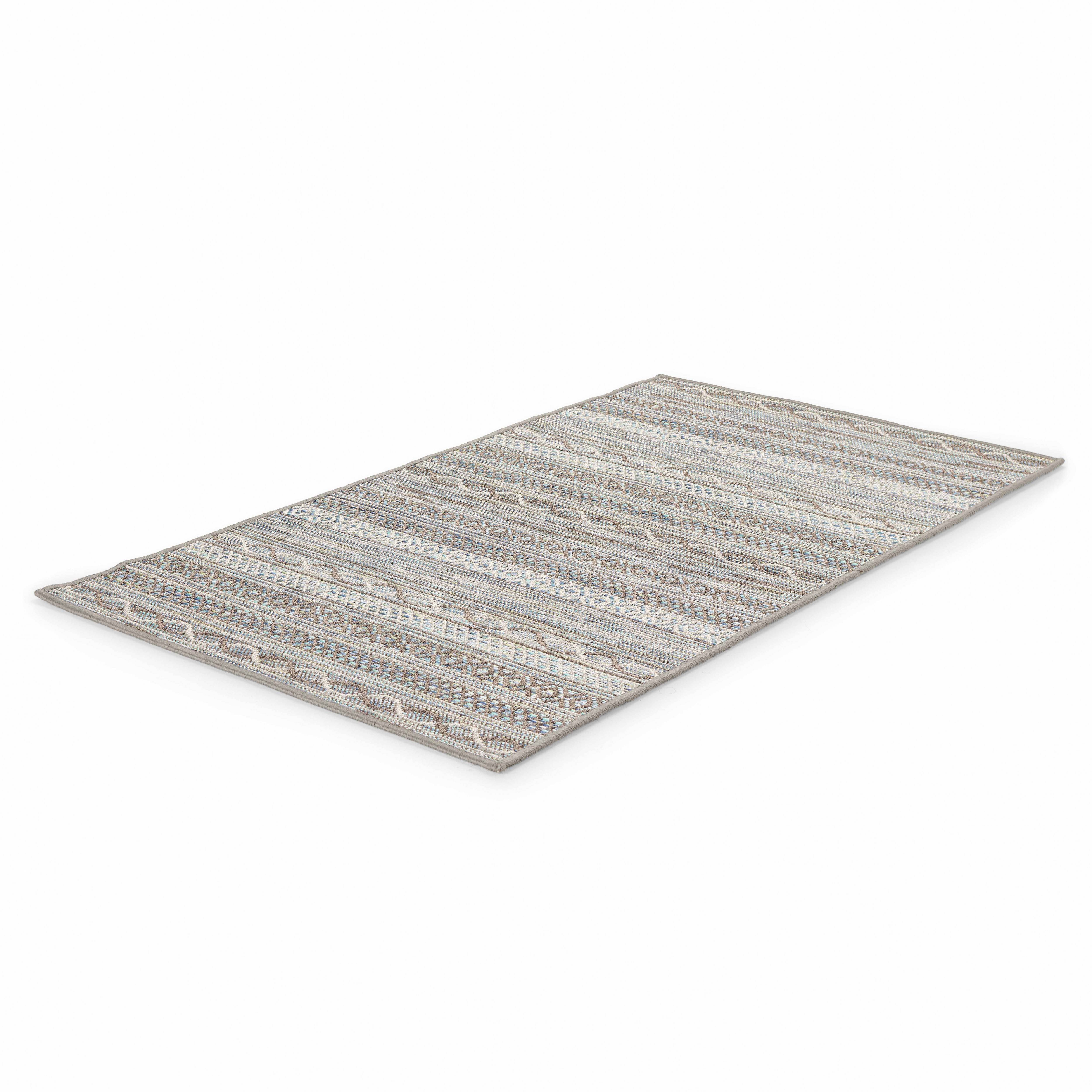 Oviala - Tapis rectangulaire en polypropylène 80x150 cm gris Urda - Oviala - Image 3