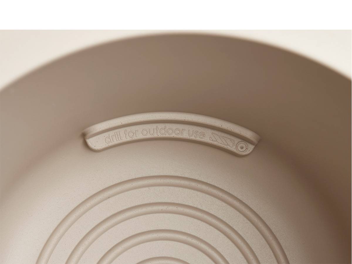 Pot de fleurs rond en plastique extérieur/intérieur Ø 35 cm Elho Pure Coupe greige - Image 4