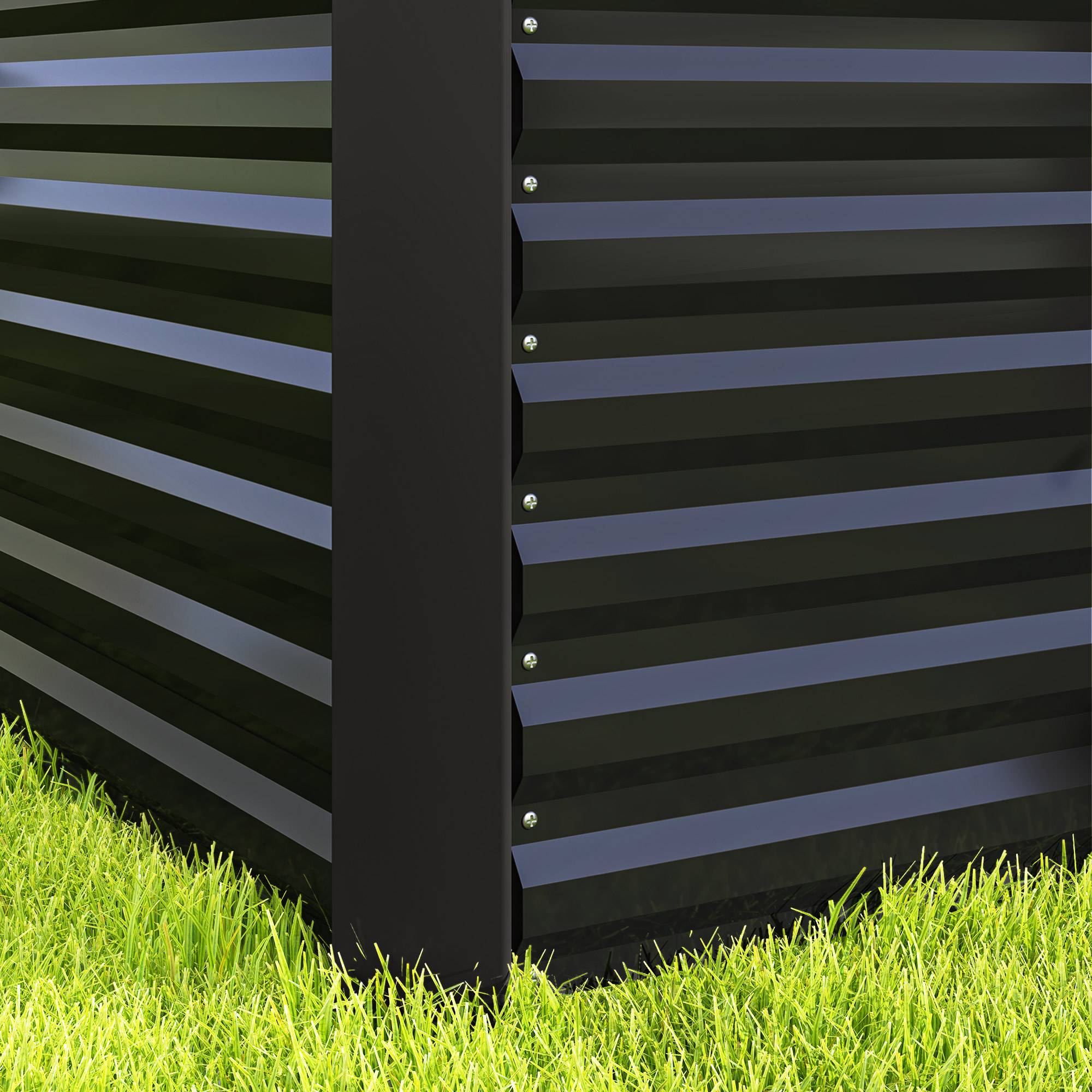 Bac surélevé set 2, jardinière extra profonde, métal, 120x60x60 cm, gris foncé - Image 10