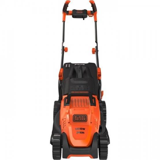 Tondeuse a Gazon BLACK+DECKER Filaire 1400W Poignée BIKE BEMW461BH-QS 34 cm - 6 Hauteurs Réglables - Idéale pour 300 a 400m² - Image 2