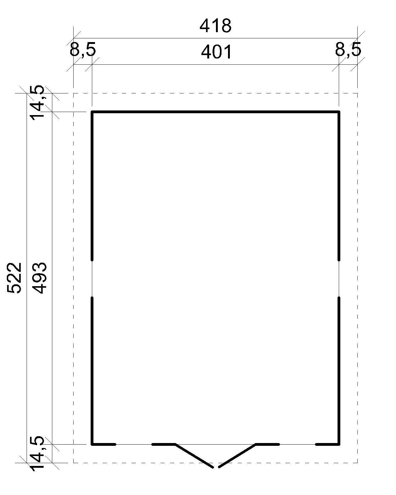 Timbela - Abri de jardin en bois Exterieur H246x418x522 cm / 20 m² avec les planchers imprégné - Maison de jardin - 17 mm d’épaisseur - Timbela M333 +M333G - Image 6