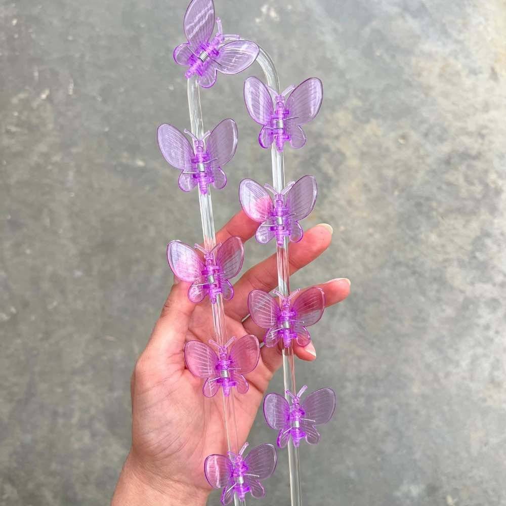 Pinces Papillon pour plante X10 - Pince tuteurage Papillon - Clips de support - Pinces de support pour plantes - Abricot - Image 8