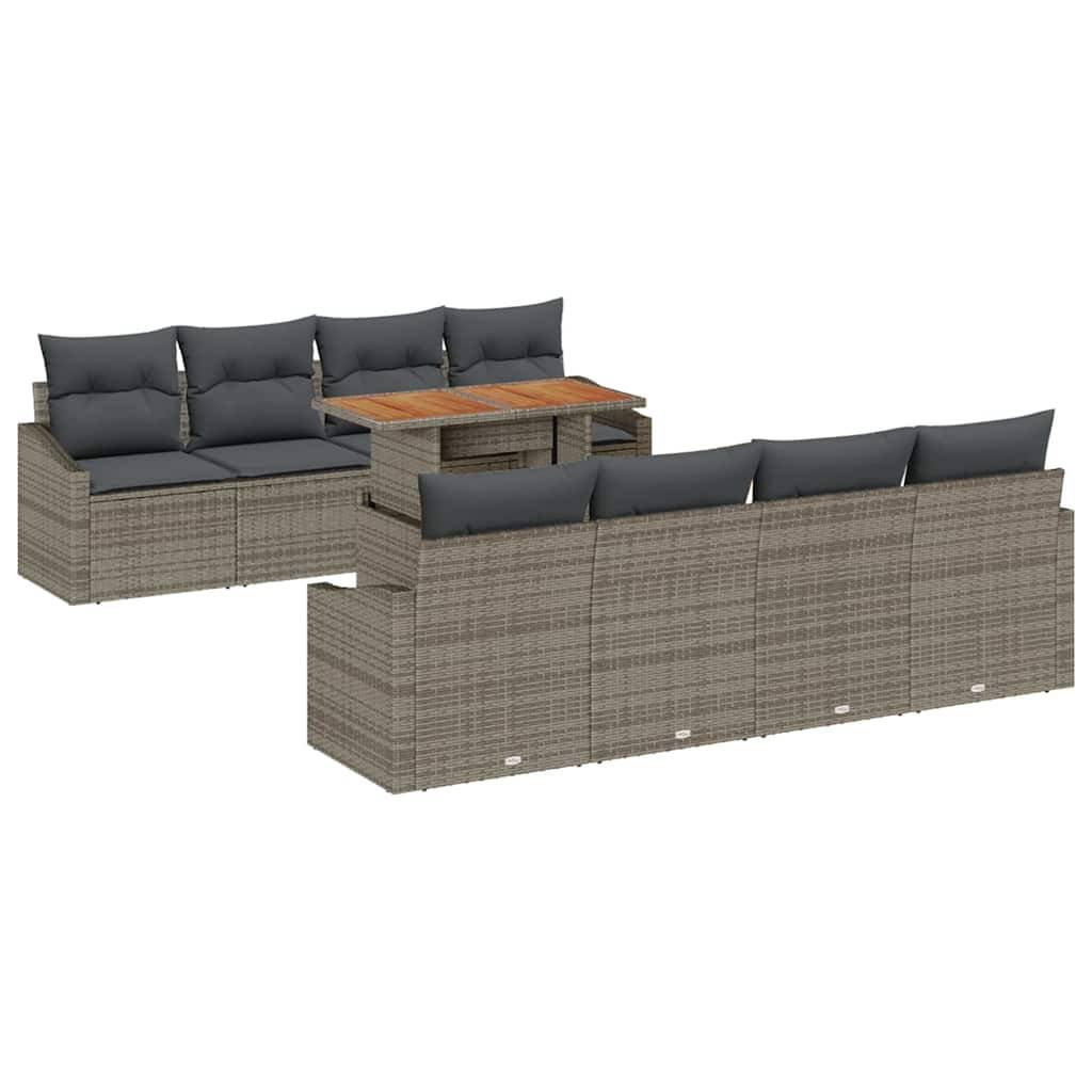 ComfortXL - Ensemble canapé extérieur 9 pièces en résine tressée avec coffres de rangement Gris – ComfortXL Outdoor Living - Image 2