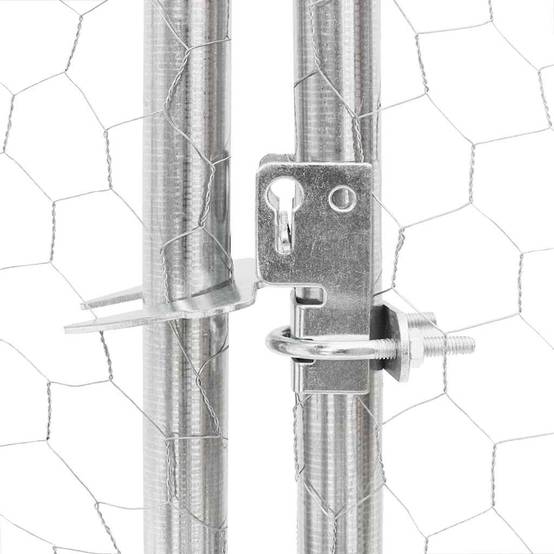 Poulailler acier argent 2,5 x 12 x 2,25 m - Prolenta premium p3429.3 - Image 7