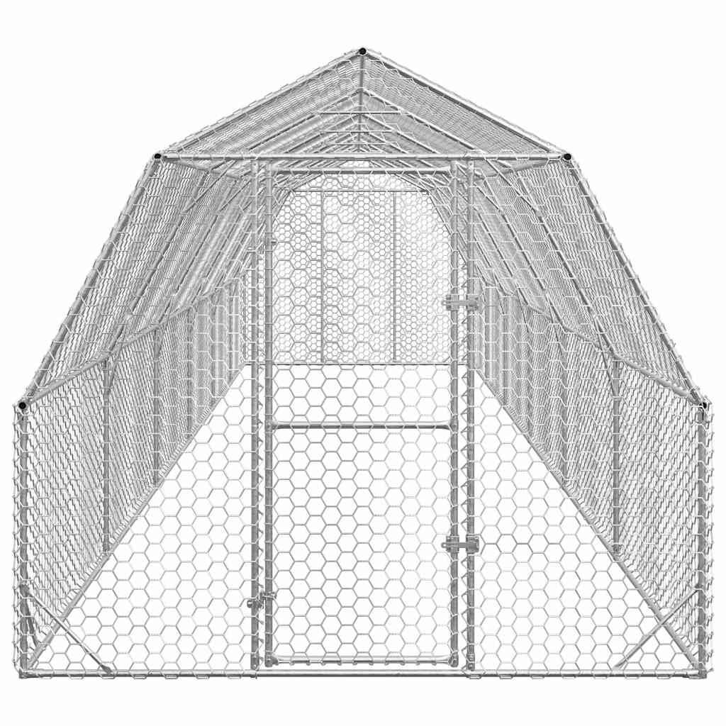Poulailler acier argent  2,5 x 12 x 2,25 m  - Prolenta premium p3429.3 - Image 3