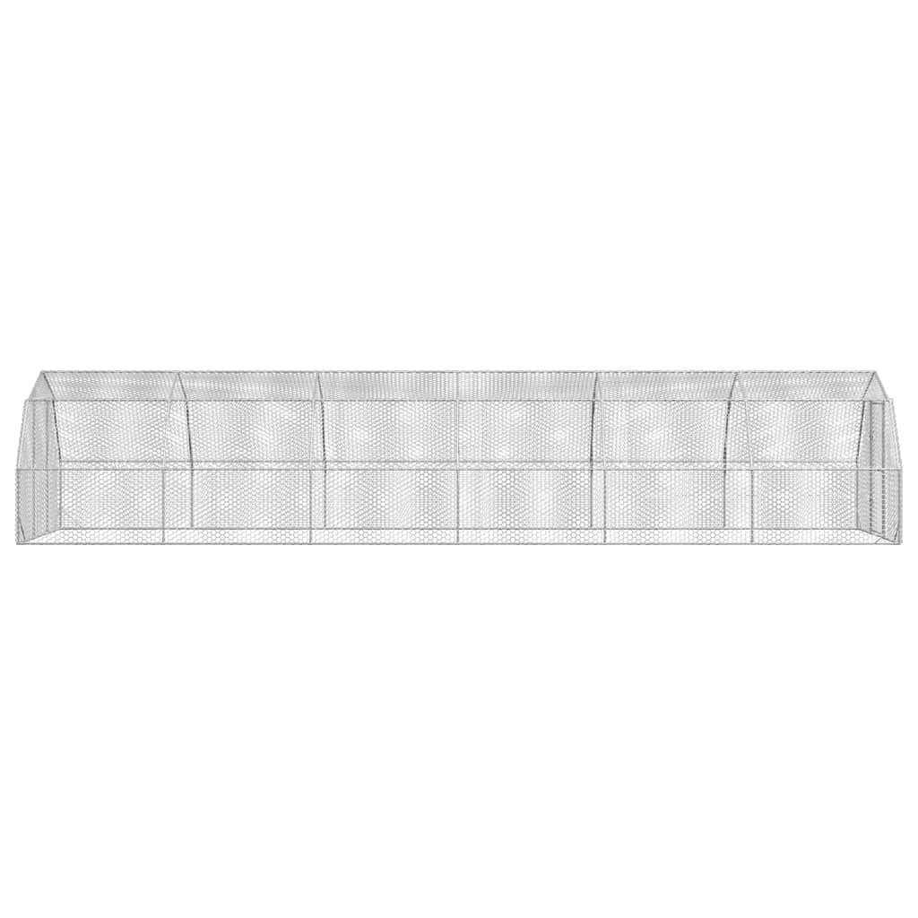 Poulailler acier argent 2,5 x 12 x 2,25 m - Prolenta premium p3429.3 - Image 4