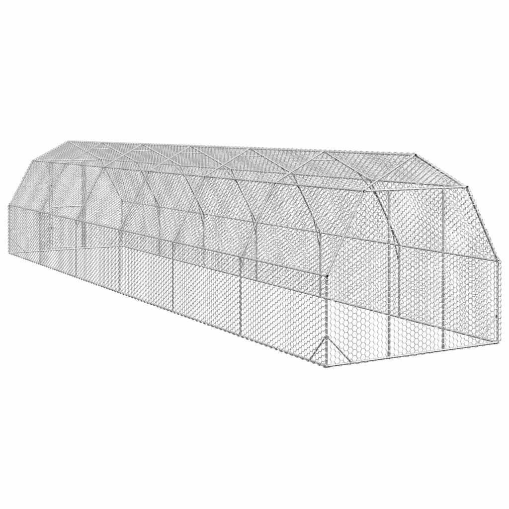 Poulailler acier argent 2,5 x 12 x 2,25 m - Prolenta premium p3429.3 - Image 5