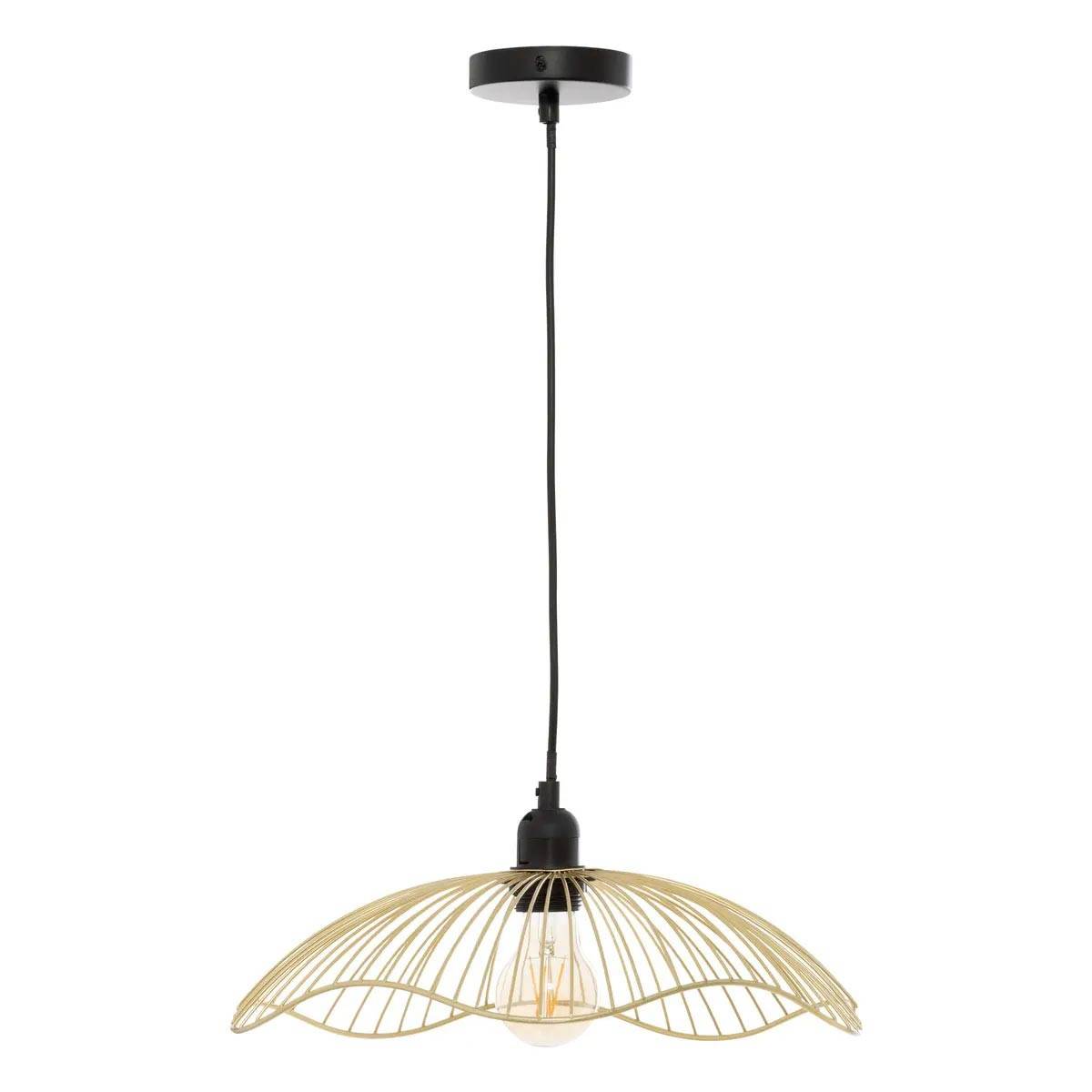 Lampe Suspension Design en Métal "Galt" 34cm Doré - Image 1