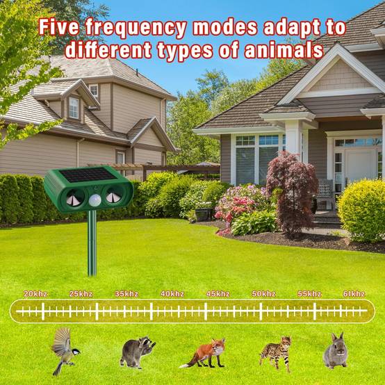 Répulsif Chat Extérieur Solaire Ultrason - Pack De 2 - Anti Chats Oiseaux Rongeurs