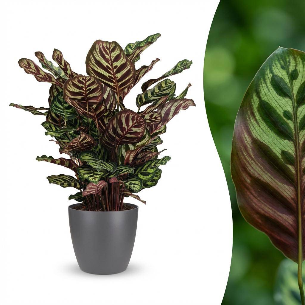Calathea Makoyana - Pot de 19cm - Hauteur 70cm - Gris - Plantes d'intérieur - Image 2