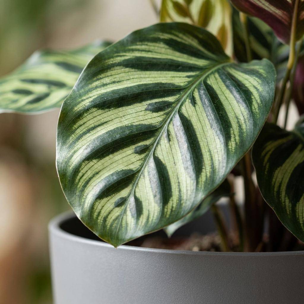 Calathea Makoyana - Pot de 19cm - Hauteur 70cm - Gris - Plantes d'intérieur - Image 4