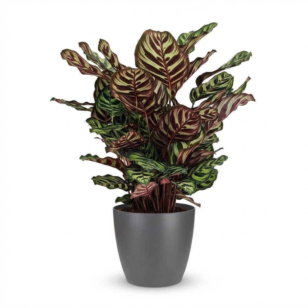 Calathea Makoyana - Pot de 19cm - Hauteur 70cm - Gris - Plantes d'intérieur