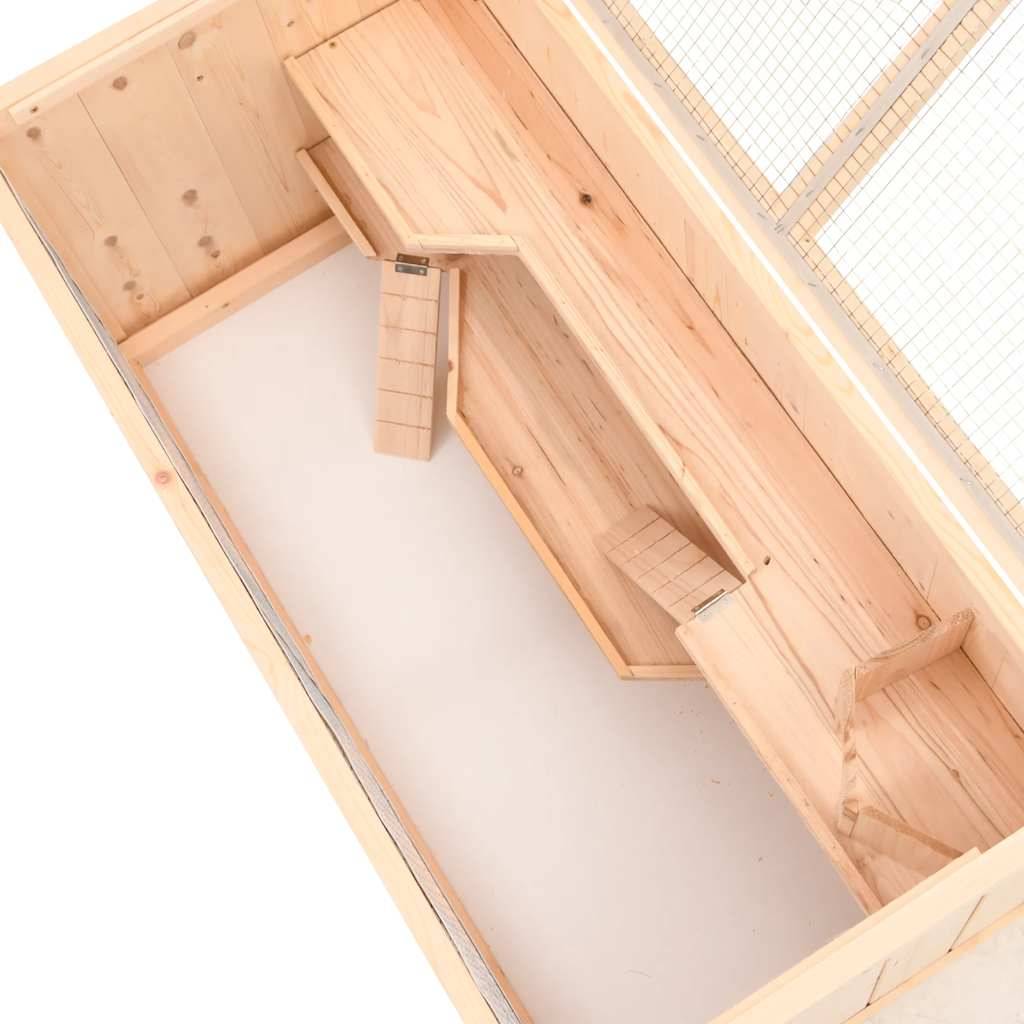 Vidaxl - Cage pour hamster 104 x 52 x 54 cm Bois massif Sapin vidaXL 172380 - Image 4