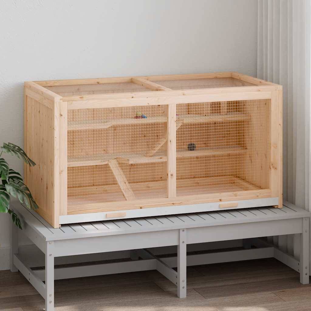 Vidaxl - Cage pour hamster 104 x 52 x 54 cm Bois massif Sapin vidaXL 172380 - Image 2