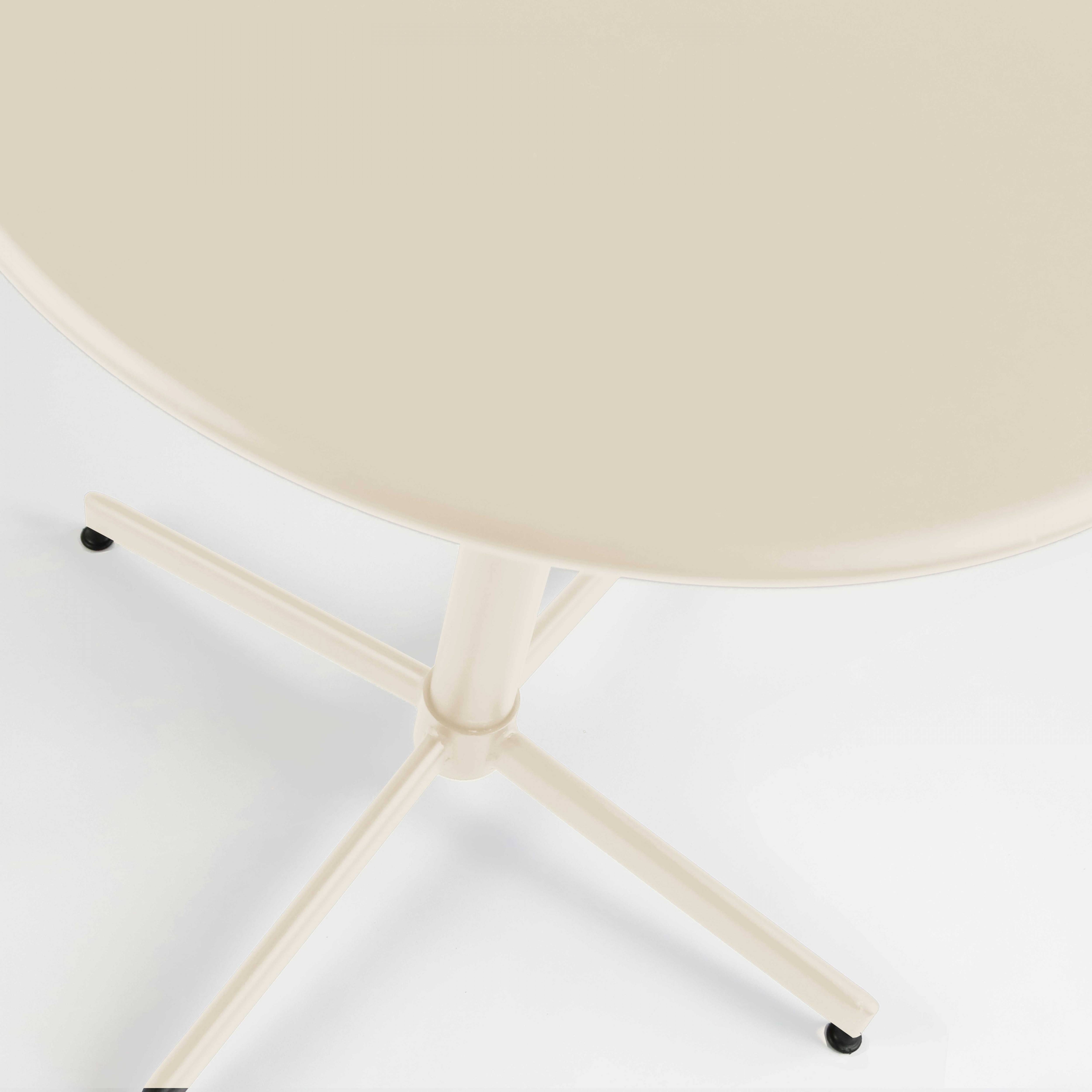 Oviala - Table de jardin ronde bistro inclinable en acier ivoire 70cm Palavas - Oviala - Image 6