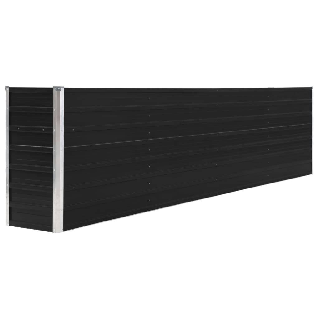 Jardinière 320 x 40 x 77 cm acier galvanisé anthracite - Image 2