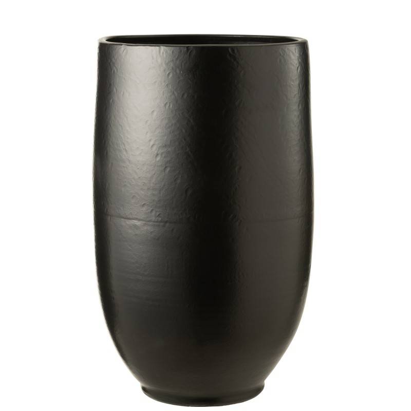 Vase en céramique noir 35x35x60 cm - J-Line - Image 1