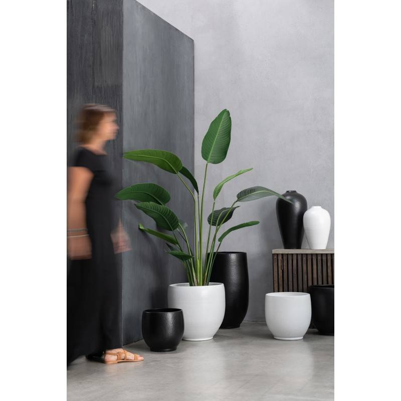 Vase en céramique noir 35x35x60 cm - J-Line - Image 2