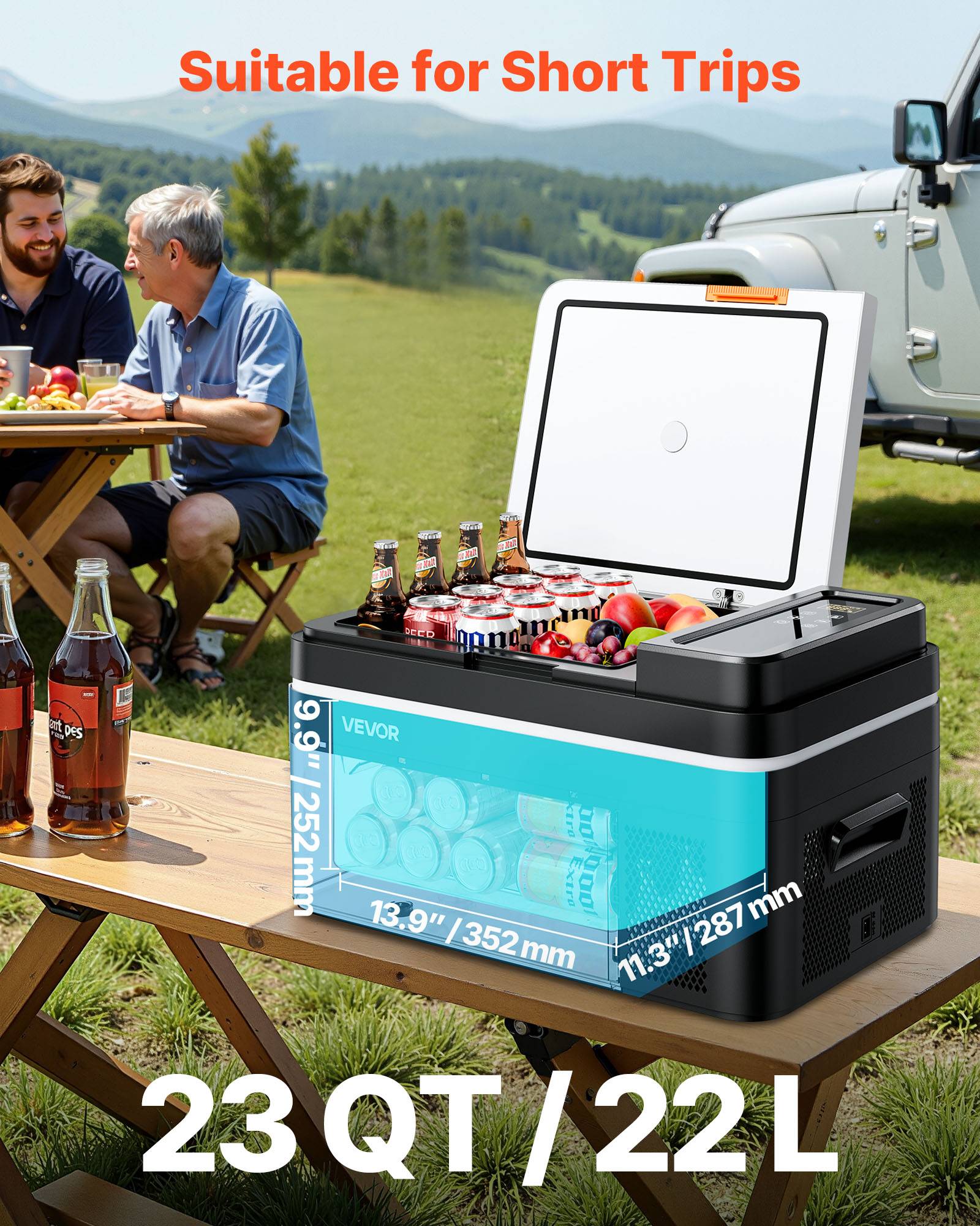 Vevor - VEVOR Glacière Électrique à Compression de Voiture 22L 12/24V DC et 100-240V AC - Image 2