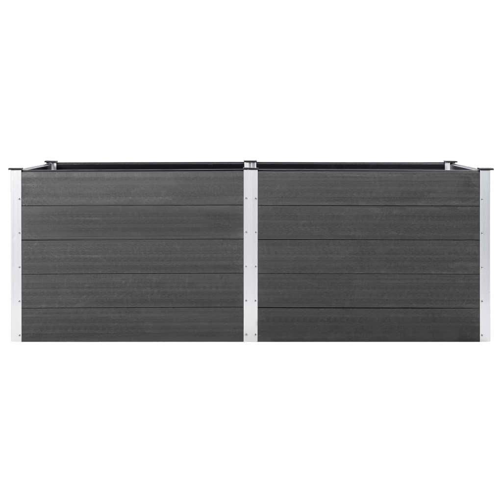 Jardinière lit surélevé plantes fleurs jardin 250 x 50 x 91 cm WPC gris - Image 2