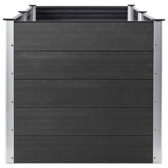 Jardinière lit surélevé plantes fleurs jardin 250 x 50 x 91 cm WPC gris - Image 3