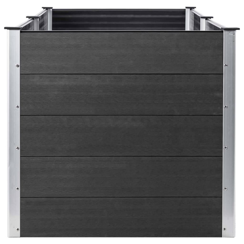 Jardinière lit surélevé plantes fleurs jardin 250 x 50 x 91 cm WPC gris - Image 3