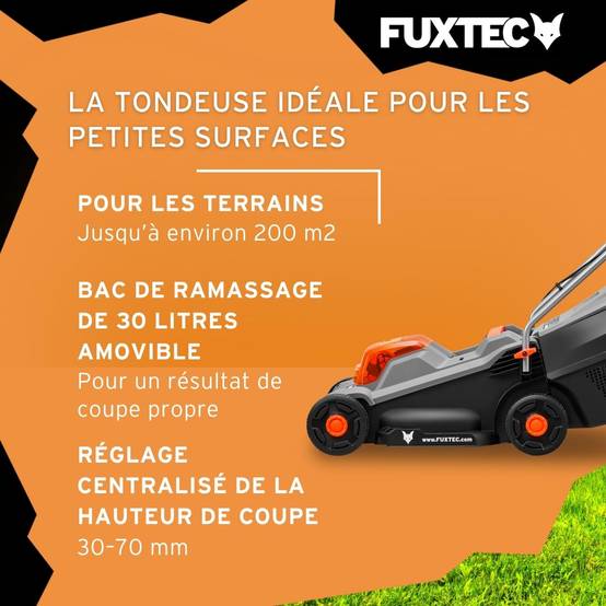 FUXTEC - FUXTEC Kit Entretien Jardin 20V avec Tondeuse à Batterie et Coupe-Bordure - Image 6