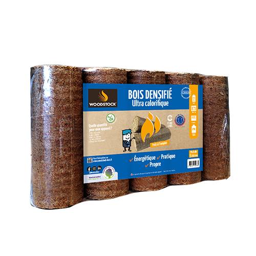 WOODSTOCK - Woodstock bois densifié par 5 - Lot de 2 palettes de 104 packs de 5 bûches - Image 2
