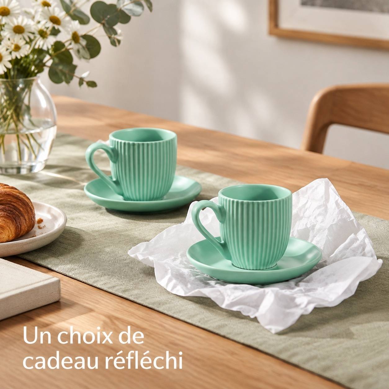 Set 6 Tasses Espresso Pastel 90 ml Avec Sous-tasses - Image 6
