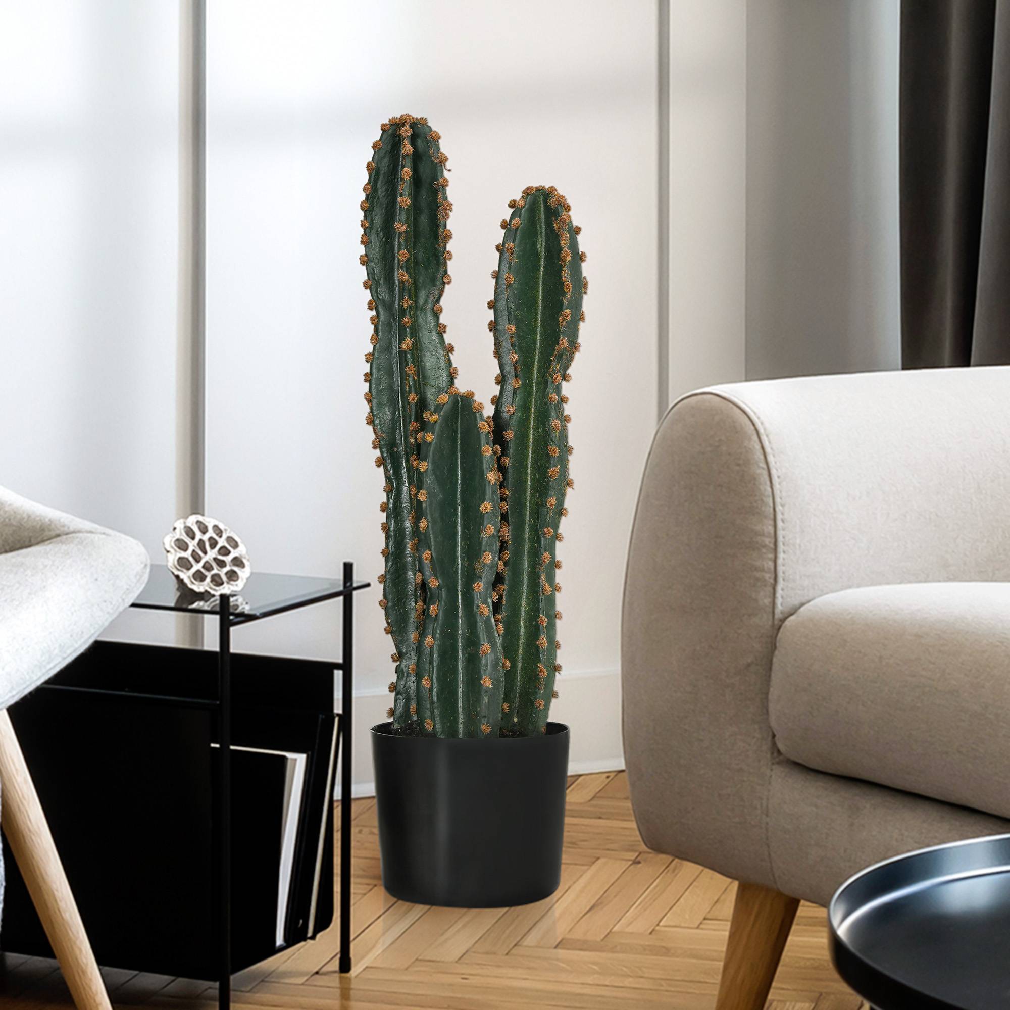 Cactus artificiel grand réalisme plante artificielle grande taille dim. Ø 17 x 60H cm - Image 9