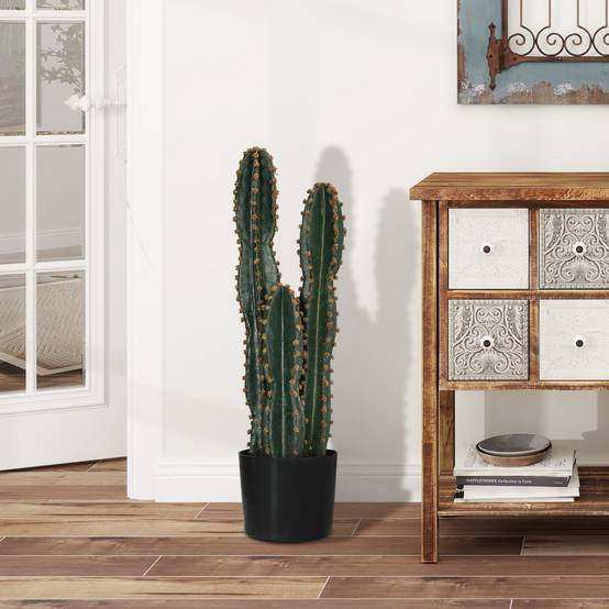 Cactus artificiel grand réalisme plante artificielle grande taille dim. Ø 17 x 60H cm - Image 6