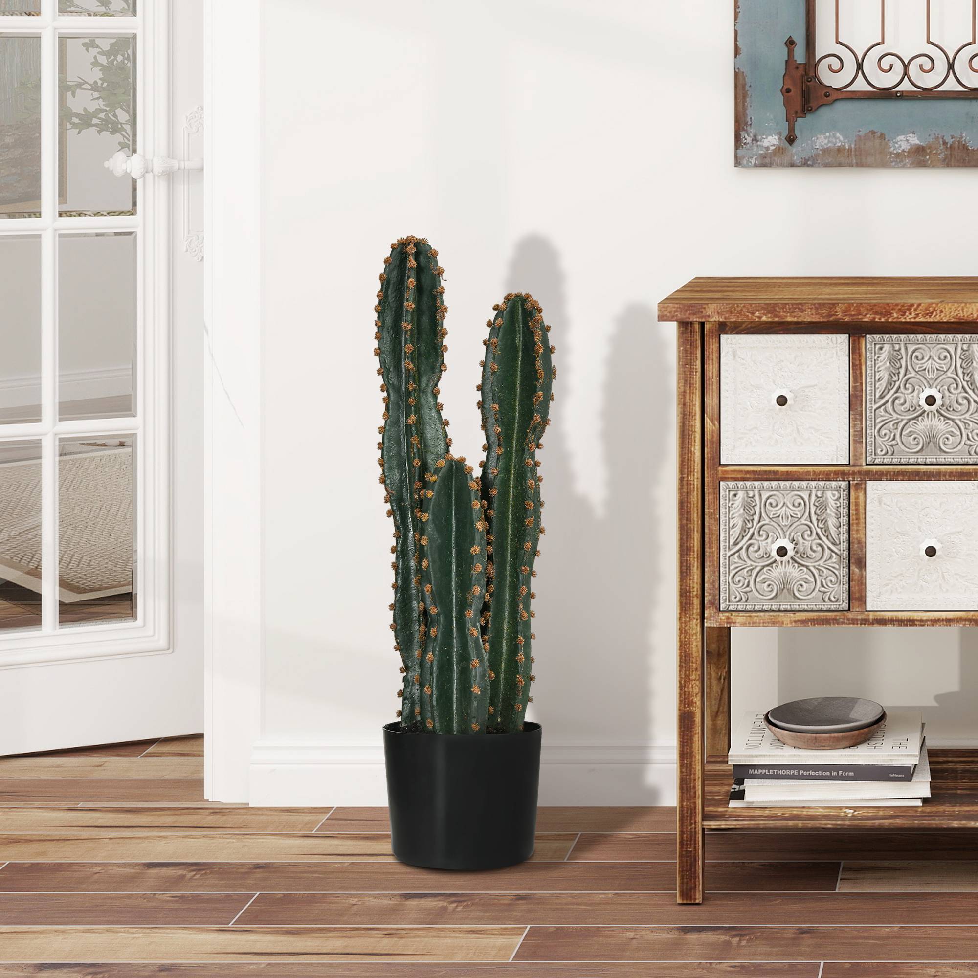 Cactus artificiel grand réalisme plante artificielle grande taille dim. Ø 17 x 60H cm - Image 6
